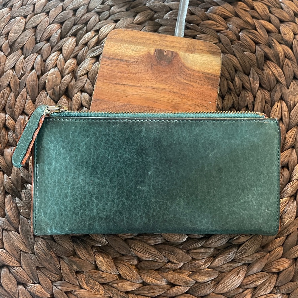 Miss Albright teal Leather Wallet with Card Slots
